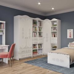 KI-KI СД450.1 Стеллаж 450 с ящ (белый/белое дерево) в Тарко-Сале - tarko-sale.mebel24.online | фото 5