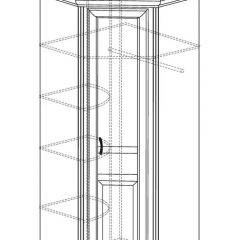 Шкаф угловой №562 "Алиса" (угол 875*875) в Тарко-Сале - tarko-sale.mebel24.online | фото 2