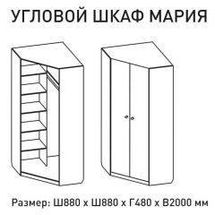 Шкаф угловой Мария 880*880 (ЛДСП 1 кат.) в Тарко-Сале - tarko-sale.mebel24.online | фото 2