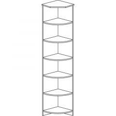 Шкаф угловой открытый №607 Инна Денвер темный в Тарко-Сале - tarko-sale.mebel24.online | фото 2