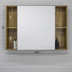 Шкаф-зеркало Craft 100 левый/правый Домино (DCr2206HZ) в Тарко-Сале - tarko-sale.mebel24.online | фото 6