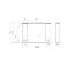 Шкаф-зеркало Cube 100 Эл. Домино (DC5013HZ) в Тарко-Сале - tarko-sale.mebel24.online | фото 2