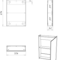 Шкаф-зеркало Мечта 50 Дуб сонома АЙСБЕРГ (DM2318HZ) в Тарко-Сале - tarko-sale.mebel24.online | фото 7