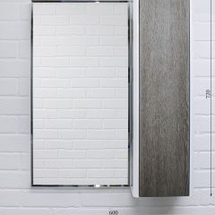 Шкаф-зеркало Uno 60 Дуб серый левый/правый Домино (DU1503HZ) в Тарко-Сале - tarko-sale.mebel24.online | фото 7