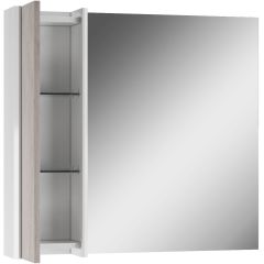 Шкаф-зеркало Uno 80 Дуб серый левый/правый Домино (DU1504HZ) в Тарко-Сале - tarko-sale.mebel24.online | фото 4