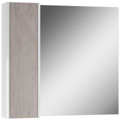 Шкаф-зеркало Uno 80 Дуб серый левый/правый Домино (DU1504HZ) в Тарко-Сале - tarko-sale.mebel24.online | фото 6