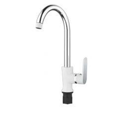 Смеситель для кухни Accoona A4566G (белый) в Тарко-Сале - tarko-sale.mebel24.online | фото
