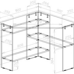 Стол письменный СП-2 (угловой) белый в Тарко-Сале - tarko-sale.mebel24.online | фото 3