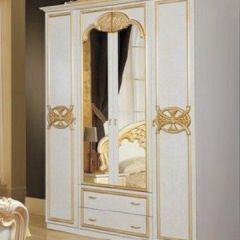 Спальня Ольга (комплект 4 дв.) беж/золото в Тарко-Сале - tarko-sale.mebel24.online | фото 2