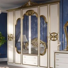 Спальня Ольга (комплект 6 дв.) беж/золото матовый в Тарко-Сале - tarko-sale.mebel24.online | фото 2