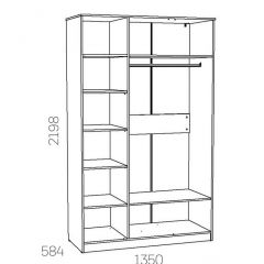 НМ 040.33 Х Шкаф для одежды "Оливия" в Тарко-Сале - tarko-sale.mebel24.online | фото 3
