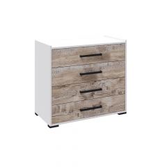 Спальня Соната Комод (Белый/Дуб юкон) в Тарко-Сале - tarko-sale.mebel24.online | фото