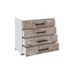 Спальня Соната Комод (Белый/Дуб юкон) в Тарко-Сале - tarko-sale.mebel24.online | фото 2