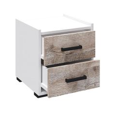 Спальня Соната Тумба прикроватная (Белый/Дуб юкон) в Тарко-Сале - tarko-sale.mebel24.online | фото 2