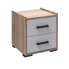 Спальня Соната Тумба прикроватная (дуб сонома/белый) в Тарко-Сале - tarko-sale.mebel24.online | фото