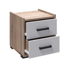 Спальня Соната Тумба прикроватная (дуб сонома/белый) в Тарко-Сале - tarko-sale.mebel24.online | фото 2