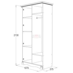 Спальный гарнитур Ольга-1Н (модульная) в Тарко-Сале - tarko-sale.mebel24.online | фото 3