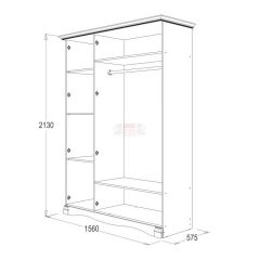 Спальный гарнитур Ольга-1Н (модульная) в Тарко-Сале - tarko-sale.mebel24.online | фото 5