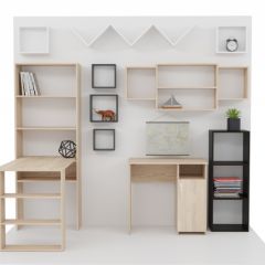 Стеллаж Элемент-1 (дуб сонома) в Тарко-Сале - tarko-sale.mebel24.online | фото 4