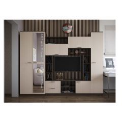 Стенка Марта 11 (Венге/Беленый дуб) в Тарко-Сале - tarko-sale.mebel24.online | фото 3