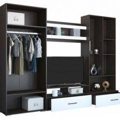 Стенка Ненси 1 (Венге/Белый глянец) в Тарко-Сале - tarko-sale.mebel24.online | фото 4