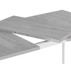 Стол деревянный Колон Лофт 120(160)х75х75 25 мм бетон / белый матовый в Тарко-Сале - tarko-sale.mebel24.online | фото 6