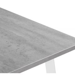 Стол деревянный Колон Лофт 120(160)х75х75 25 мм бетон / белый матовый в Тарко-Сале - tarko-sale.mebel24.online | фото 9