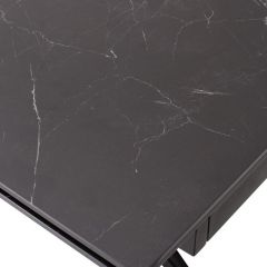 Стол FORIO 160 MATT BLACK MARBLE SOLID CERAMIC / BLACK, ®DISAUR в Тарко-Сале - tarko-sale.mebel24.online | фото 9