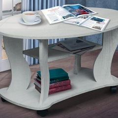 Стол журнальный "Сатурн - М 05" (бетон пайн белый) в Тарко-Сале - tarko-sale.mebel24.online | фото