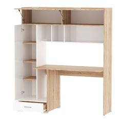 Стол компьютерный ПКС-1 (дуб сонома/белый глянец) в Тарко-Сале - tarko-sale.mebel24.online | фото 3