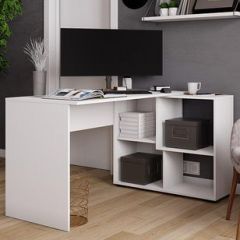 Стол компьютерный угловой СКМУ-4 Белый в Тарко-Сале - tarko-sale.mebel24.online | фото