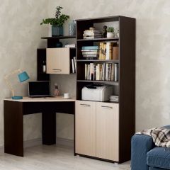 Стол компьютерный угловой УНИ ПКС-8 + Стеллаж ПКС-8 в Тарко-Сале - tarko-sale.mebel24.online | фото