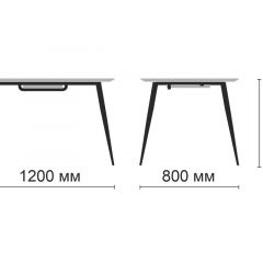 Стол раздвижной Корсика В1 (Бискайская сосна/черный) в Тарко-Сале - tarko-sale.mebel24.online | фото 2