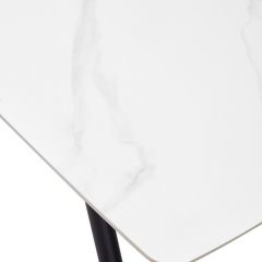 Стол RIVOLI 140 MATT WHITE MARBLE SOLID CERAMIC / BLACK, ®DISAUR в Тарко-Сале - tarko-sale.mebel24.online | фото 9