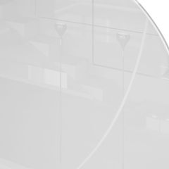Стол стеклянный Абилин 90 ультра белое стекло / черный / черный матовый в Тарко-Сале - tarko-sale.mebel24.online | фото 4