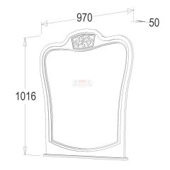 Стол туалетный + Зеркало навесное Ольга-12 (МДФ) в Тарко-Сале - tarko-sale.mebel24.online | фото 6