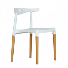 Стул Barneo N-219 Elbow интерьерный кухонный белый в Тарко-Сале - tarko-sale.mebel24.online | фото