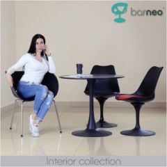 Стул Barneo N-8 Tulip style черный с черной подушкой в Тарко-Сале - tarko-sale.mebel24.online | фото 4