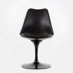 Стул Barneo N-8 Tulip style черный с черной подушкой в Тарко-Сале - tarko-sale.mebel24.online | фото 2