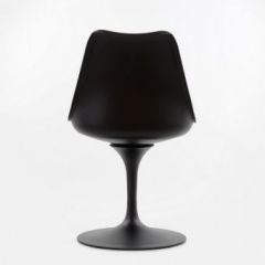 Стул Barneo N-8 Tulip style черный с красной подушкой в Тарко-Сале - tarko-sale.mebel24.online | фото 3
