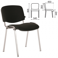 Стул BRABIX "Iso CF-001" (хром каркас, ткань черная) 531419 в Тарко-Сале - tarko-sale.mebel24.online | фото 4
