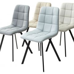 Стул CHILLI SQUARE HK017-03 светло-серый, PU/ черный каркас М-City в Тарко-Сале - tarko-sale.mebel24.online | фото 2