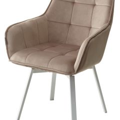 Стул MAVERICK 360 град. поворот. BLUVEL-40 BEIGE/ белый каркас, М-City в Тарко-Сале - tarko-sale.mebel24.online | фото