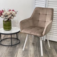 Стул MAVERICK 360 град. поворот. BLUVEL-40 BEIGE/ белый каркас, М-City в Тарко-Сале - tarko-sale.mebel24.online | фото 2