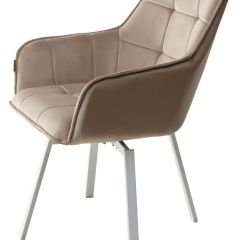 Стул MAVERICK 360 град. поворот. BLUVEL-40 BEIGE/ белый каркас, М-City в Тарко-Сале - tarko-sale.mebel24.online | фото 8