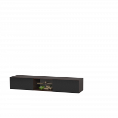 Тумба Подвесная 2 (белый/белый /белый лакобель) в Тарко-Сале - tarko-sale.mebel24.online | фото 2