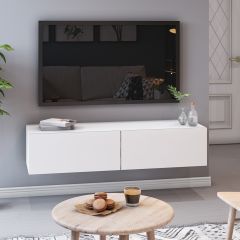 Тумба Подвесная 3 (белый/белый /белый лакобель) в Тарко-Сале - tarko-sale.mebel24.online | фото