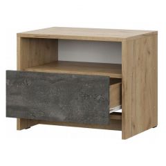 Тумба прикроватная МСП-1 (Дуб золотой/Камень темный) в Тарко-Сале - tarko-sale.mebel24.online | фото 2
