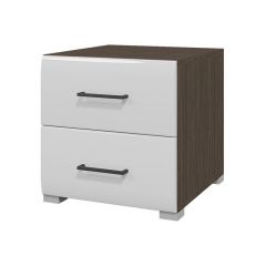 Тумба прикроватная Ненси (Венге/Белый глянец) в Тарко-Сале - tarko-sale.mebel24.online | фото