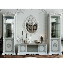 Тумба ТВ (12.301) Грация (белый/серебро) в Тарко-Сале - tarko-sale.mebel24.online | фото 2